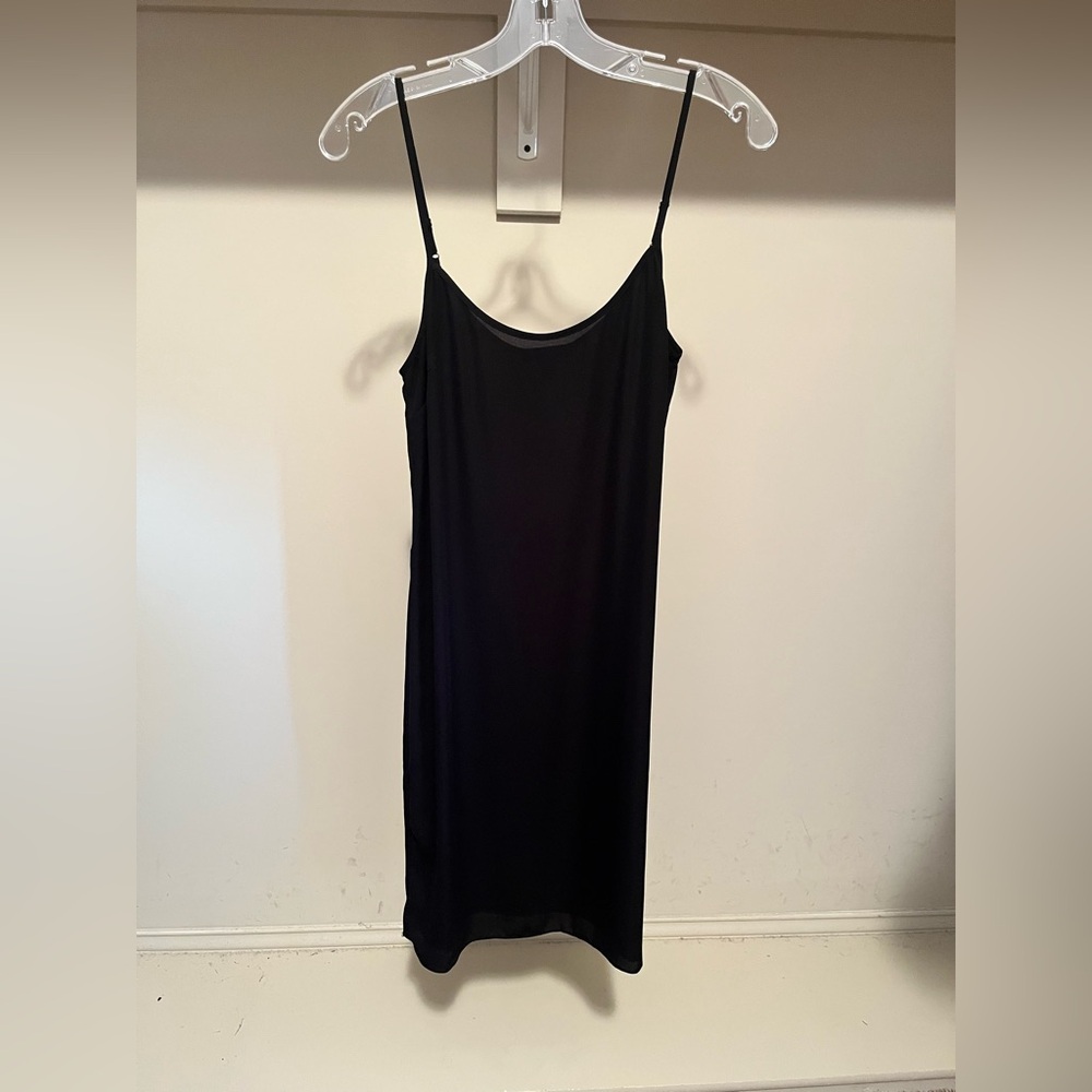 J. Crew Black Slip Dress